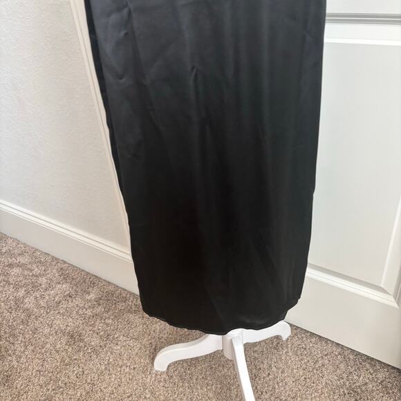 NWT Bella Barnett Women’s Black Slip Dress L Formal Wedding Guest Black Tie Sexy - Picture 6 of 12